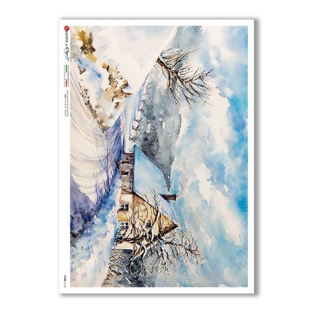 VIEWS-0165. Landscape Rice paper for the decoupage.