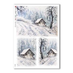 VIEWS-0166. Landscape Rice paper for the decoupage.