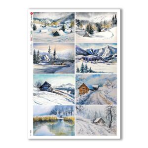 VIEWS-0168. Landscape Rice paper for the decoupage.