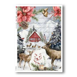 CHRISTMAS-0326. Christmas Rice Paper for decoupage.