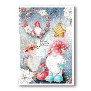 CHRISTMAS-0328. Christmas Rice Paper for decoupage.