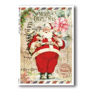 CHRISTMAS-0333. Victorian Christmas Rice Paper for decoupage.
