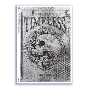 SKULL-0023. Skull Rice Paper for decoupage.