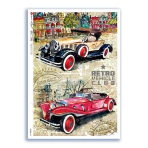 VEHICLES-0049. Vehicles Rice Paper for decoupage.