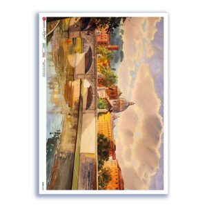 VIEWS-0180. Landscape Rice paper for the decoupage.