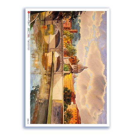 VIEWS-0180. Landscape Rice paper for the decoupage.