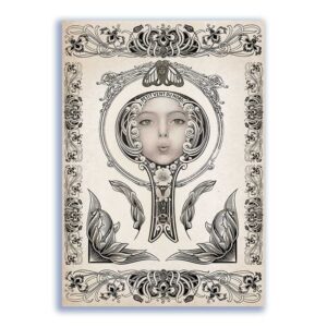 GF-ART NOUVEAU-010. Rice paper large format