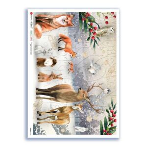 ANIMALS-0192. Animals Rice Paper for decoupage.