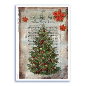 CHRISTMAS-0340. Victorian Christmas Rice Paper for decoupage.