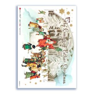 CHRISTMAS-0347. Victorian Christmas Rice Paper for decoupage.