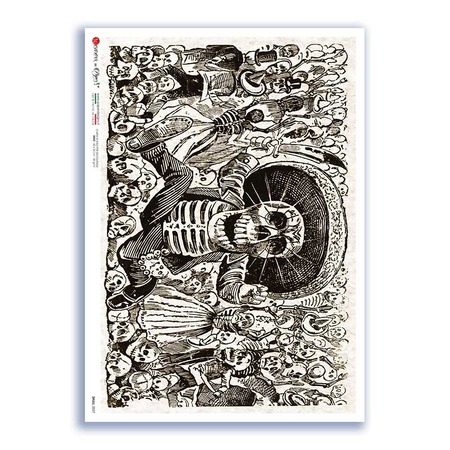 SKULL-0027. Skull Rice Paper for decoupage.