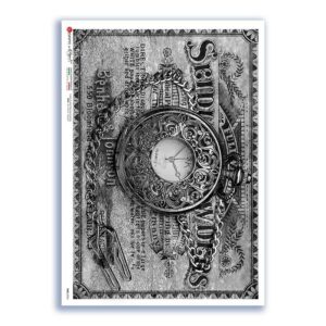 TIME-0033. Watches Rice paper  for the decoupage.