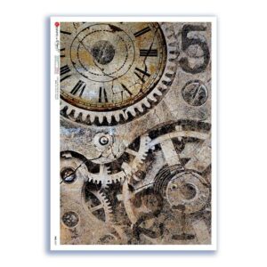TIME-0037. Watches Rice paper  for the decoupage.