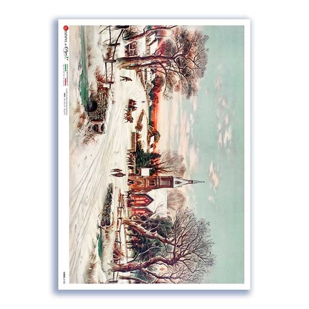VIEWS-0182. Landscape Rice paper for the decoupage.