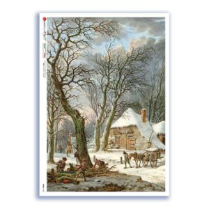 VIEWS-0184. Landscape Rice paper for the decoupage.