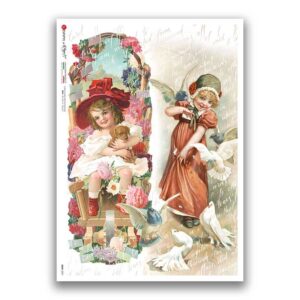 BABY-0091. Rice paper baby for decoupage.