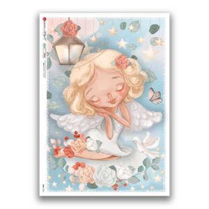 BABY-0094. Rice paper baby for decoupage.