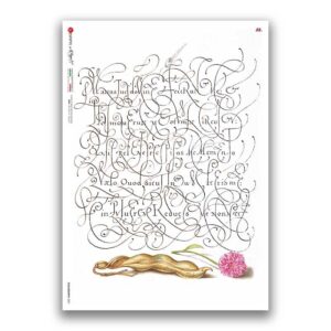 CALLIGRAPHY-0001. Rice paper calligraphy for decoupage.