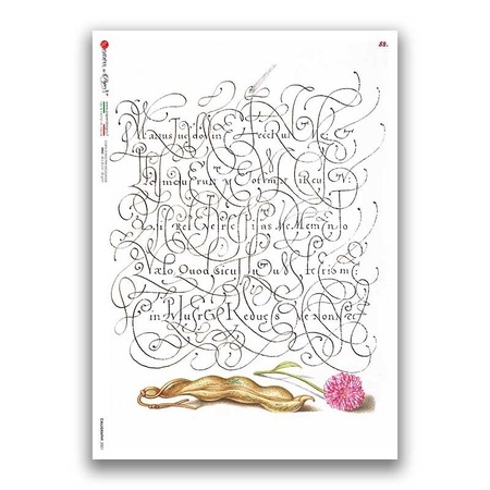 CALLIGRAPHY-0001. Rice paper calligraphy for decoupage.