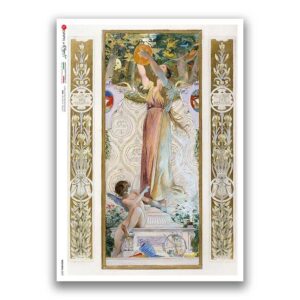 NOUVEAU-0038. Art nouveau Rice Paper for decoupage.