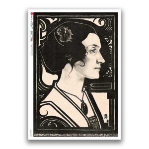NOUVEAU-0041. Art nouveau Rice Paper for decoupage.