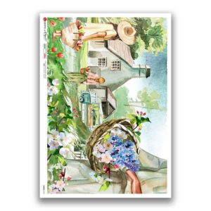 SCENE-0139. Pictorial Rice Paper for decoupage.