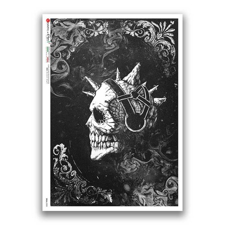 SKULL-0033. Skull Rice Paper for decoupage.