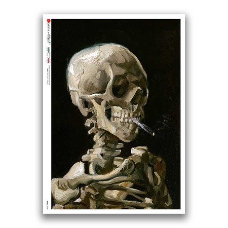 SKULL-0040. Skull Rice Paper for decoupage.