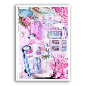 SCENE-0145. Pictorial Rice Paper for decoupage.