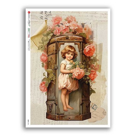 BABY-0104. Rice paper baby for decoupage.