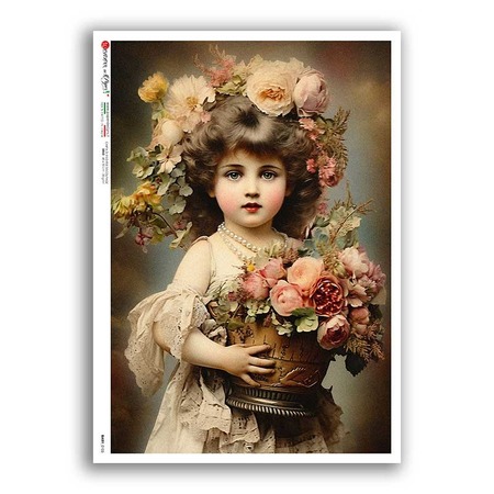 BABY-0105. Rice paper baby for decoupage.