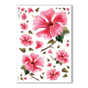 FLOWERS-0079. Rice Paper flowers for decoupage.