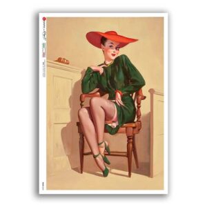 PINUP-0043. Pin-Up Rice Paper for decoupage.
