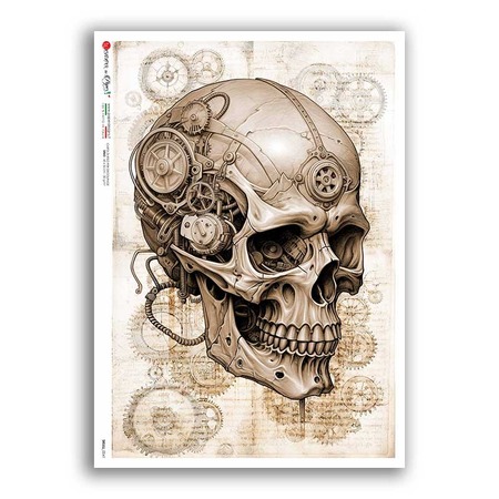 SKULL-0041. Skull Rice Paper for decoupage.
