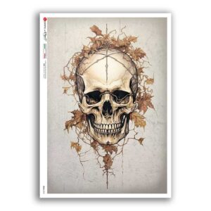 SKULL-0043. Skull Rice Paper for decoupage.