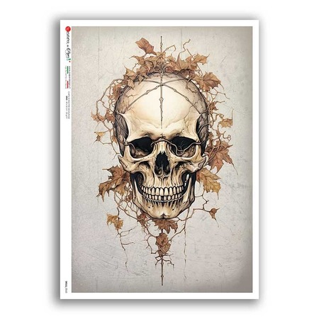 SKULL-0043. Skull Rice Paper for decoupage.