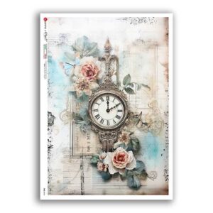 TIME-0044. Watches Rice paper  for the decoupage.