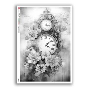 TIME-0045. Watches Rice paper  for the decoupage.