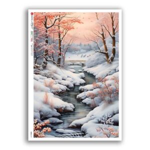 VIEWS-0197. Landscape Rice paper for the decoupage.