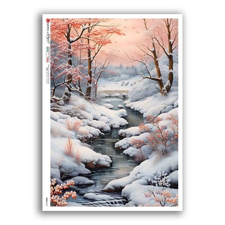 VIEWS-0197. Landscape Rice paper for the decoupage.