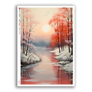 VIEWS-0198. Landscape Rice paper for the decoupage.