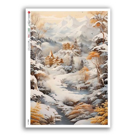 VIEWS-0199. Landscape Rice paper for the decoupage.