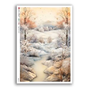 VIEWS-0200. Landscape Rice paper for the decoupage.
