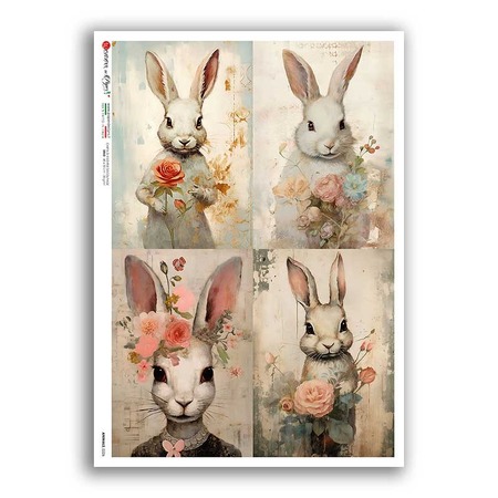 ANIMALS-0226. Animals Rice Paper for decoupage.