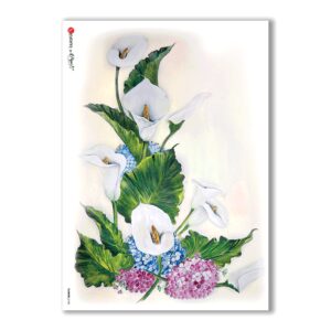 FLOWERS-0108. Rice Paper flowers for decoupage.