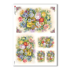 FLOWERS-0128. Victorian Rice Paper flowers for decoupage.
