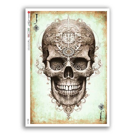 SKULL-0048. Skull Rice Paper for decoupage.