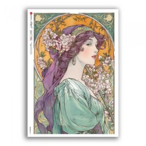 NOUVEAU-0077. Rice paper for decoupage — Art Nouveau