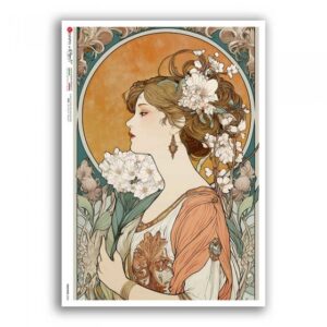 NOUVEAU-0080. Rice paper for decoupage — Art Nouveau