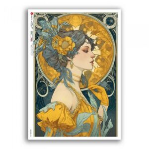 NOUVEAU-0082. Rice paper for decoupage — Art Nouveau